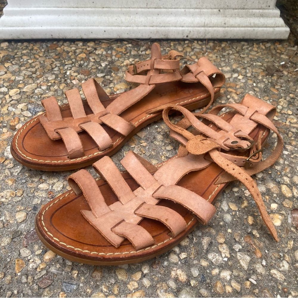 Vintage Flings gladiator ankle strap flats sandals 10 M